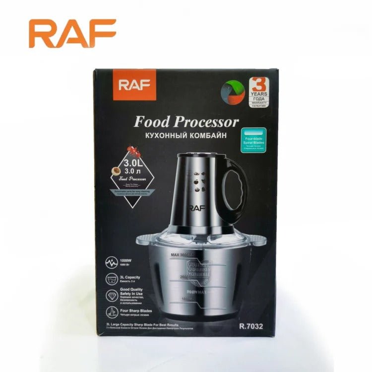 Stainless Steel Food Chopper 3 Speeds & 3 Liter Bowl – 1000W