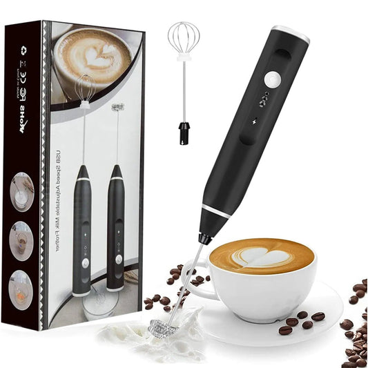 Coffee Beater + Reusable Glass Tumbler with Straw