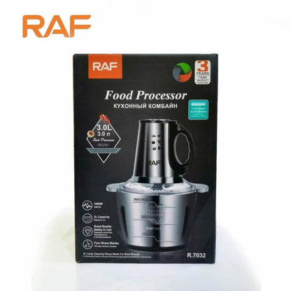 Stainless Steel Food Chopper 3 Speeds & 3 Liter Bowl – 1000W